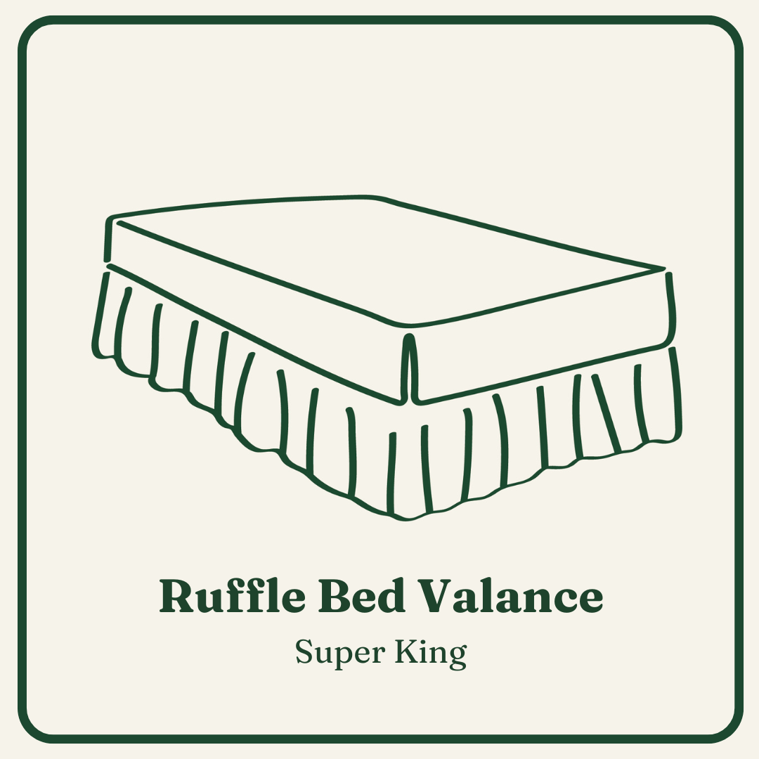 Ruffle Bed Valance - Super King – Ooty Designs